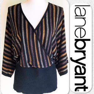 🏆HP!🏆Lane Bryant Metallic Crossover Sweater